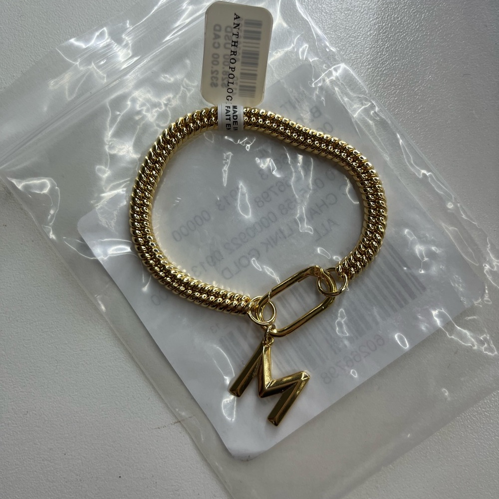 “M” Initial Bracelet